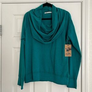 NWT LVR Fashion Teal Cowl neck top